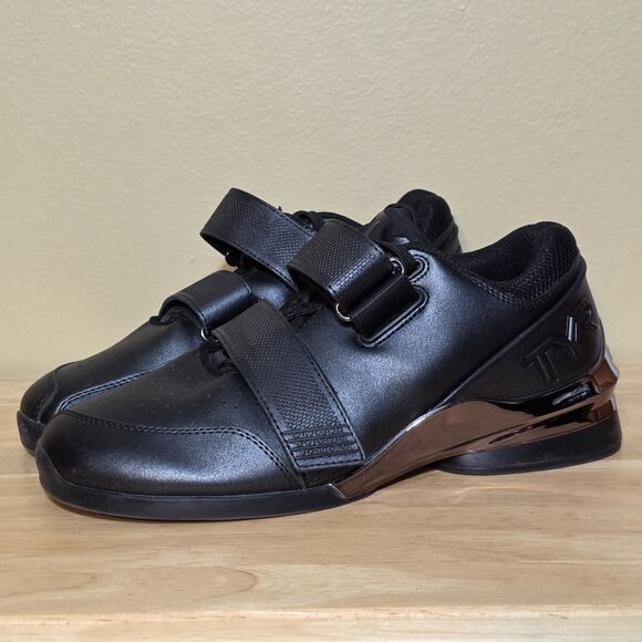TYR TYRFORCE Elite Carbon Weightlifting Shoes Black Wood Heel Men's 8 - Picture 3 of 8